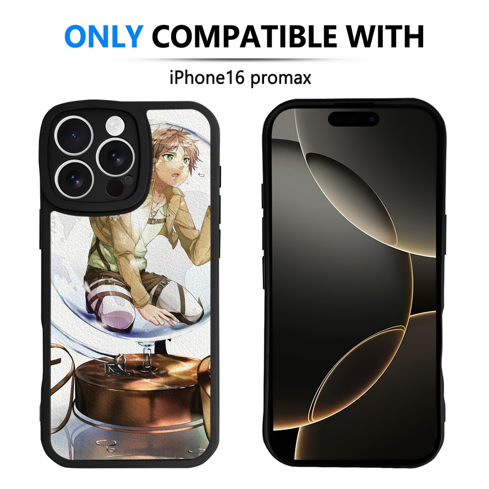（画像用） 進撃の巨人 Attack on Titan 【iPhone 16シリーズ対応】シリコンスマホケース（レザー調） 材質：シリコン
